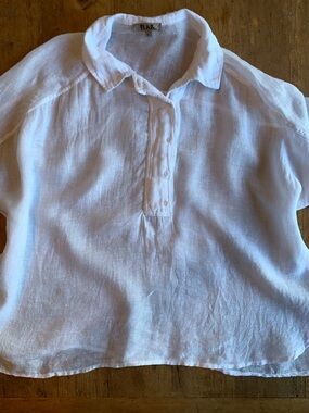 Flax Linen White Top